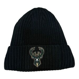 Milwaukee Bucks Black Beanie Fleece Lined